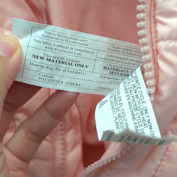 DKNY Blush Pink Winter Snow Suit Pram Onesie Infant Baby Girl 6-9 Months - Picture 3 of 5